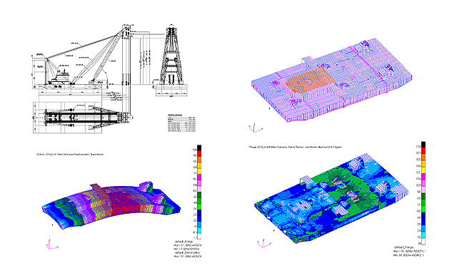 2000ton Floating Crane Barge Analysis